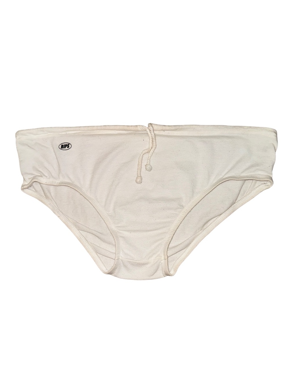 RIPS Women’s White Drawstring Bikini Bottom Size L Made in USA